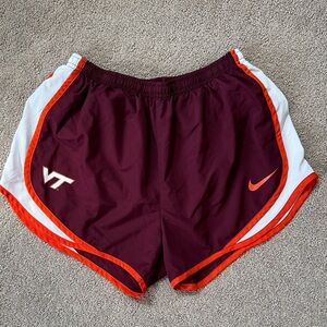 Nike Women's Virginia Tech Maroon, Orange & White Athletic Shorts